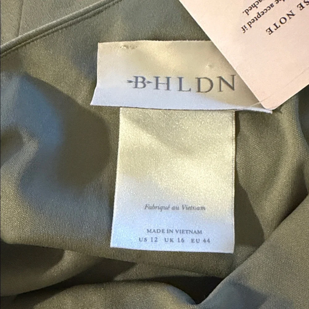 BHLDN Ladies NWT Dylan Stretch Satin One-Shoulder Leg Slit Maxi Dress. Size 12. - Picture 11 of 13